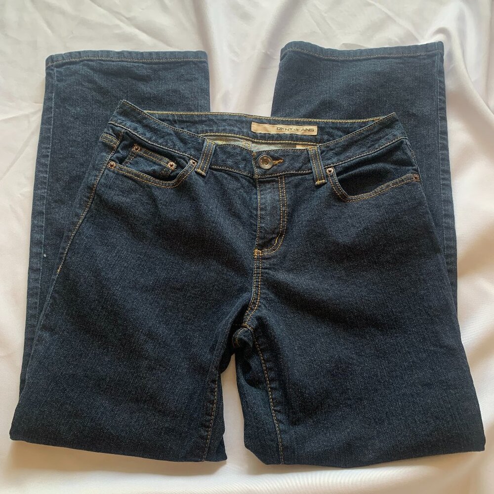 DKNY Soho dark boot cut jeans size 12S